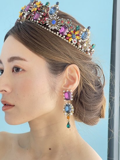 ティアラ エスメラルダ | マルチカラー ゴールド 【レンタル3泊4日基本プラン】