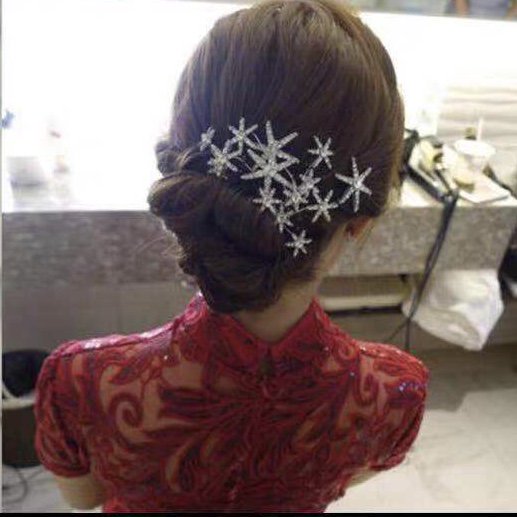 ヘッドドレス スター | クリスタルシルバー&パール 【レンタル3泊4日基本プラン】